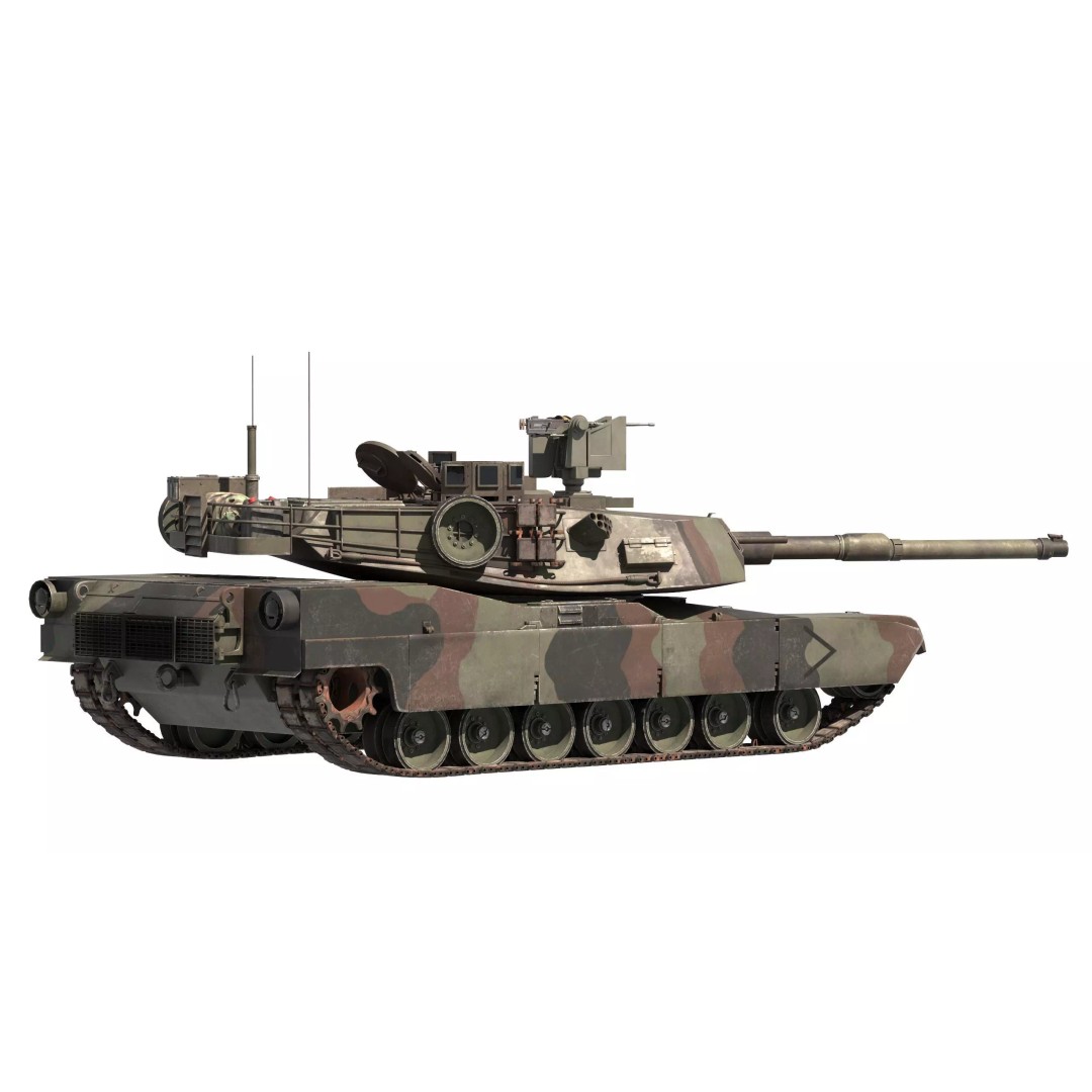 M1A2 Abrams 3D Model – Rigged Military Tank in PBR Format - View 30