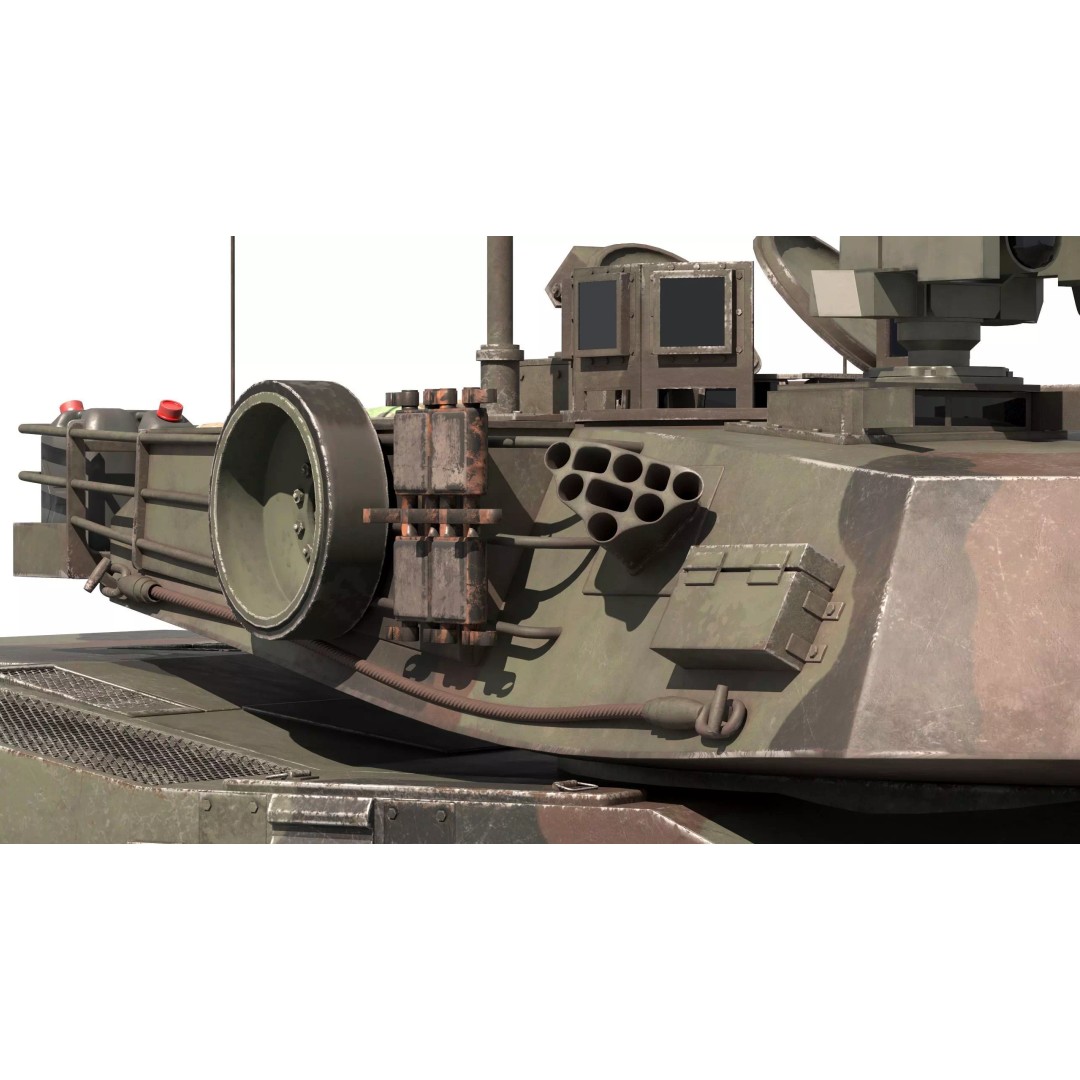 M1A2 Abrams 3D Model – Rigged Military Tank in PBR Format - View 31