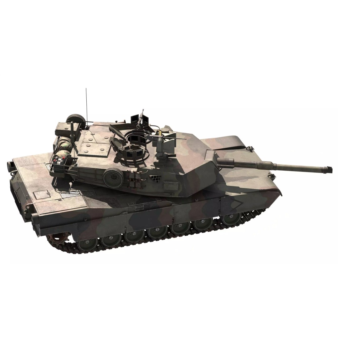 M1A2 Abrams 3D Model – Rigged Military Tank in PBR Format - View 33