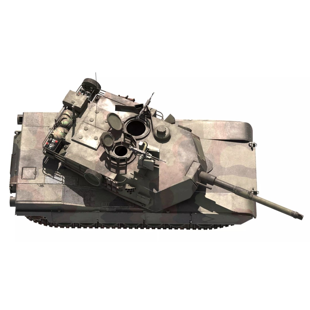 M1A2 Abrams 3D Model – Rigged Military Tank in PBR Format - View 34