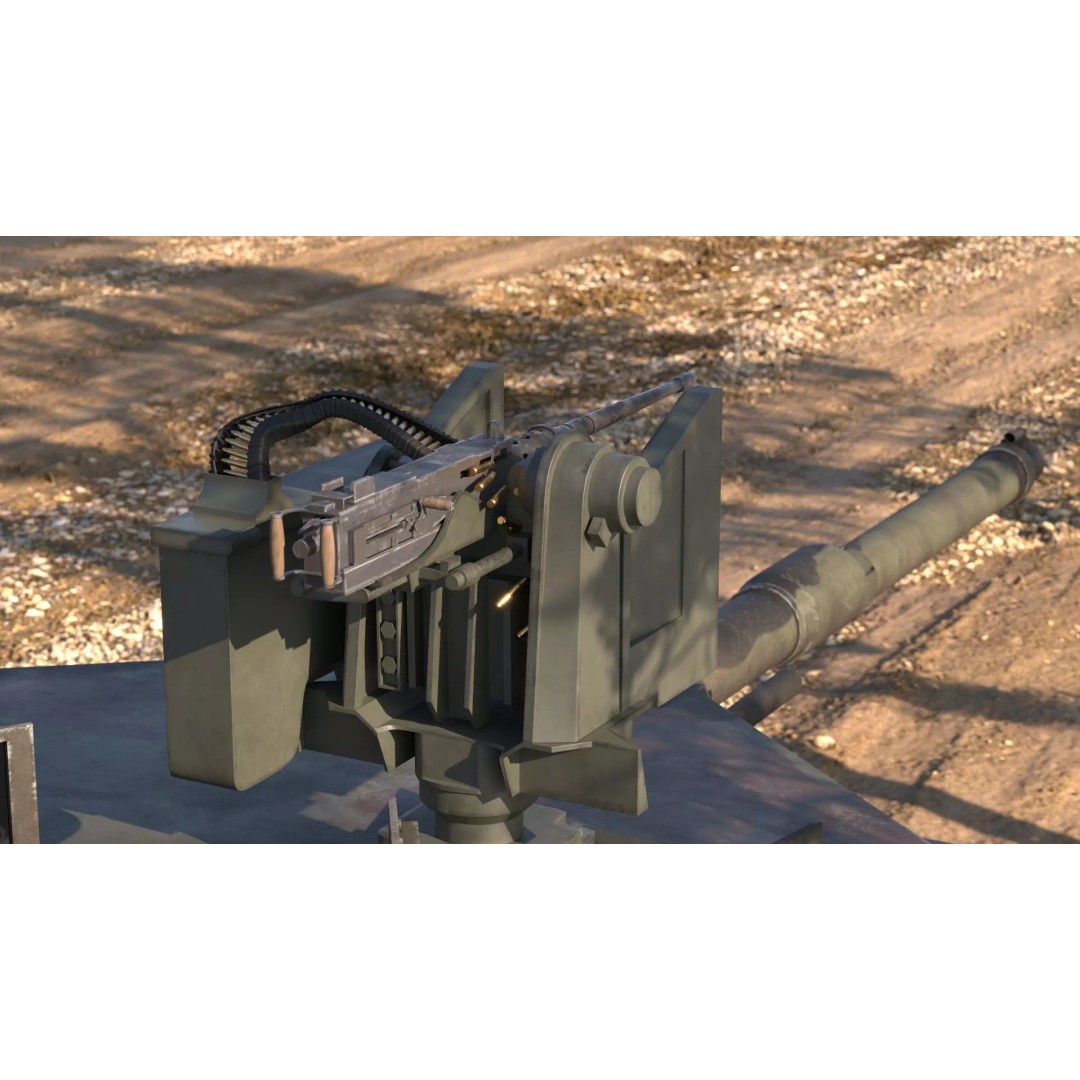 M1A2 Abrams 3D Model – Rigged Military Tank in PBR Format - View 35