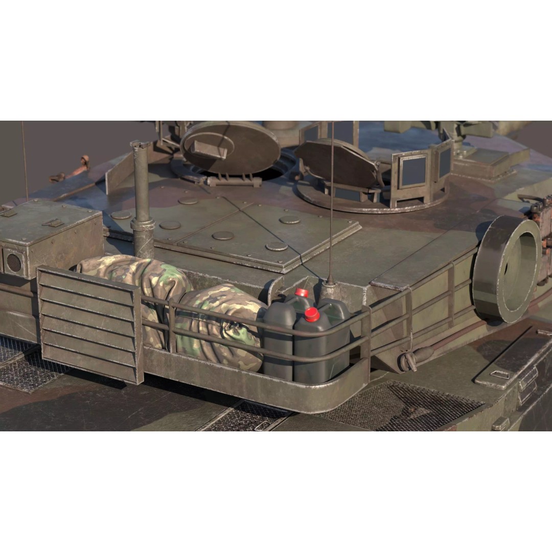 M1A2 Abrams 3D Model – Rigged Military Tank in PBR Format - View 8