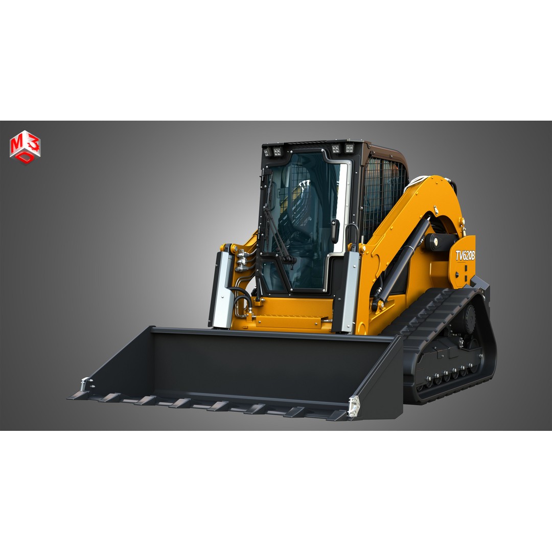TV620B Compact Track Loader 3D Model – High Poly Vehicle Asset, FBX - View 13