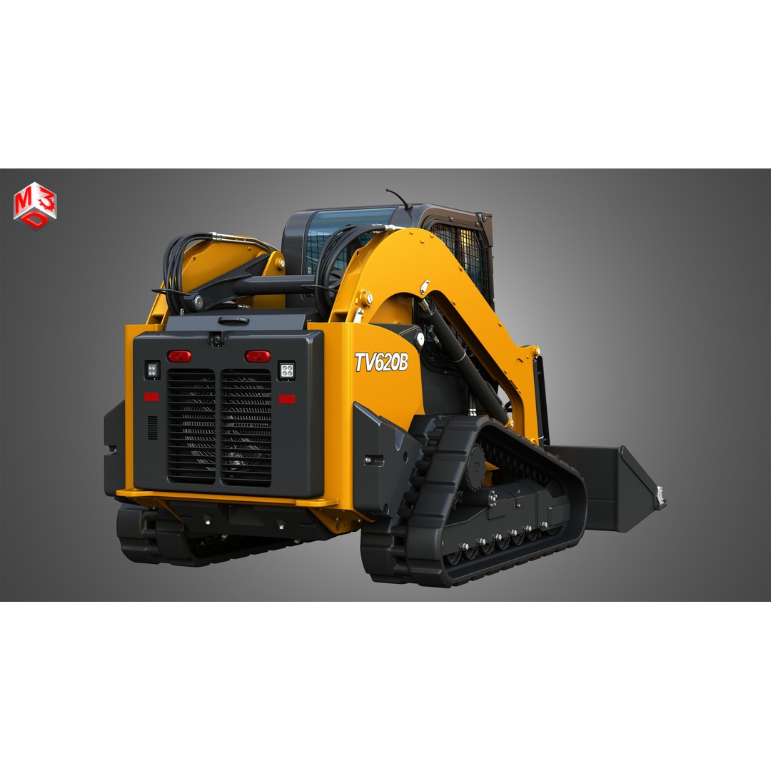 TV620B Compact Track Loader 3D Model – High Poly Vehicle Asset, FBX - View 14