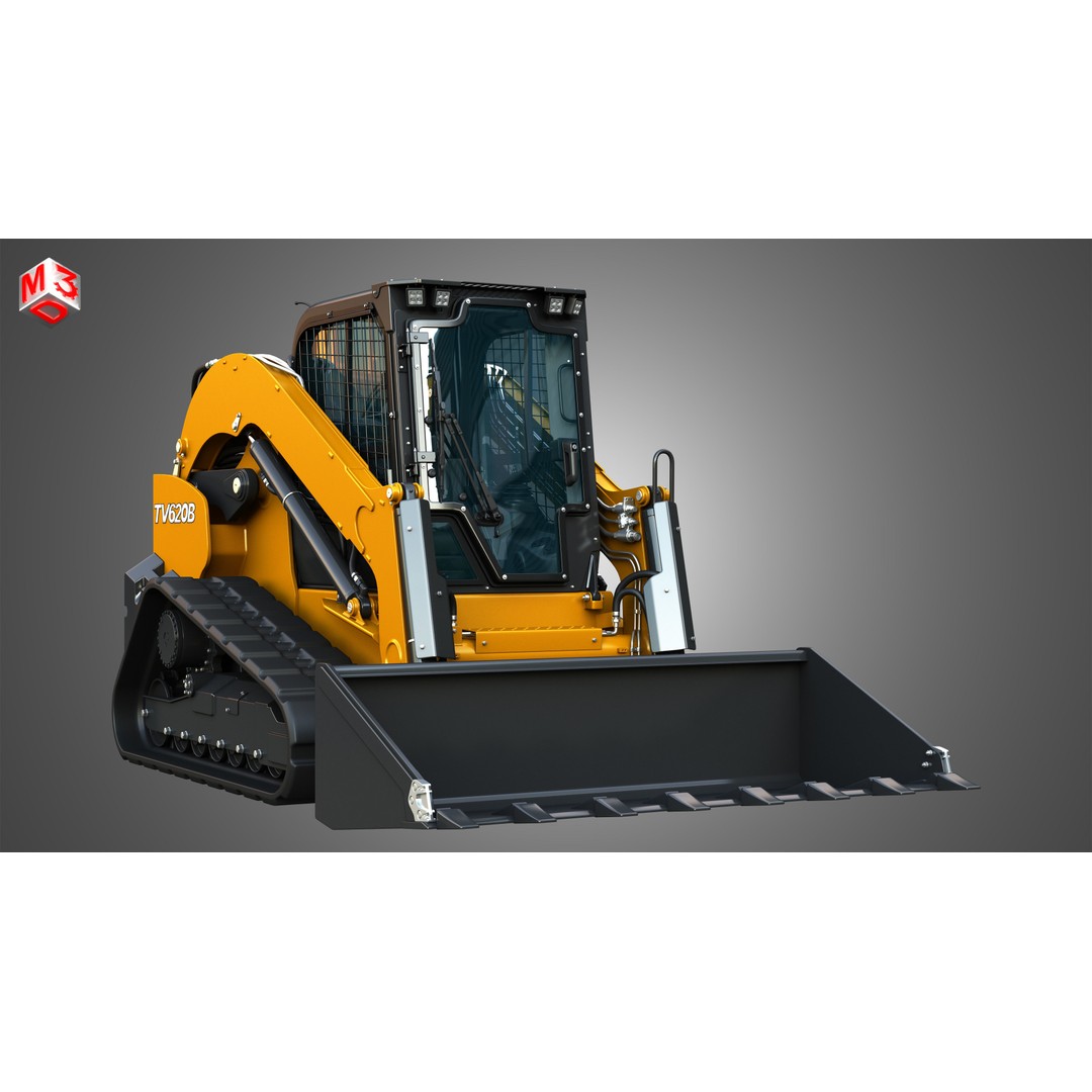 TV620B Compact Track Loader 3D Model – High Poly Vehicle Asset, FBX - View 15