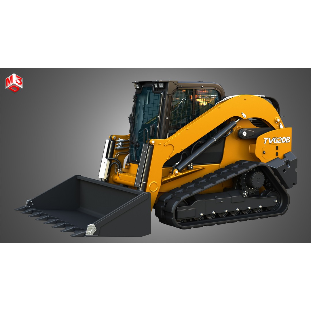 TV620B Compact Track Loader 3D Model – High Poly Vehicle Asset, FBX - View 17
