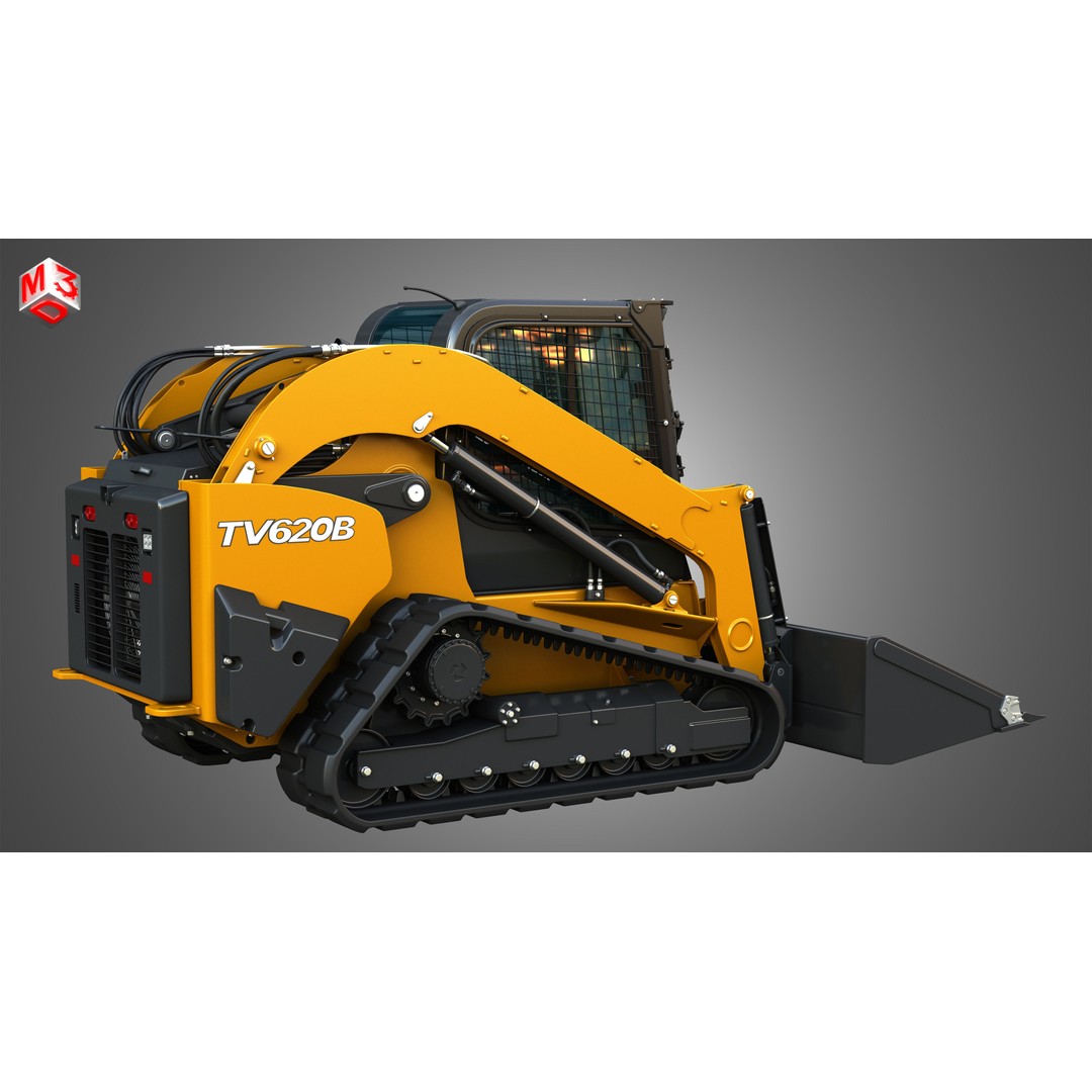 TV620B Compact Track Loader 3D Model – High Poly Vehicle Asset, FBX - View 18