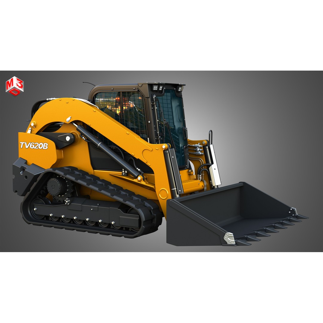 TV620B Compact Track Loader 3D Model – High Poly Vehicle Asset, FBX - View 19