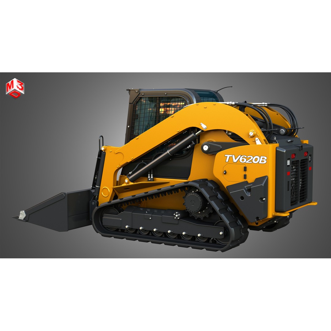 TV620B Compact Track Loader 3D Model – High Poly Vehicle Asset, FBX - View 20