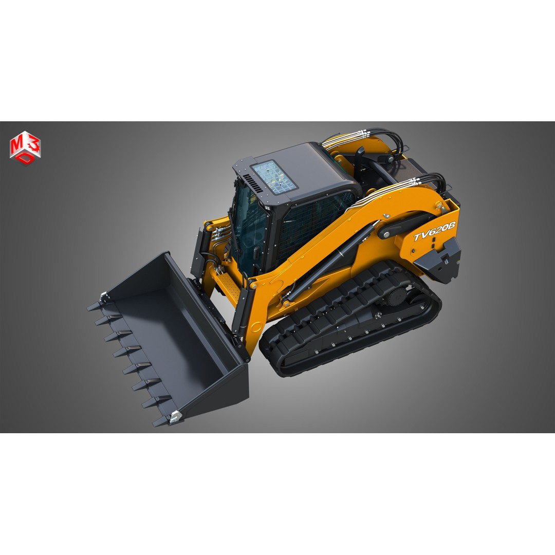 TV620B Compact Track Loader 3D Model – High Poly Vehicle Asset, FBX - View 21