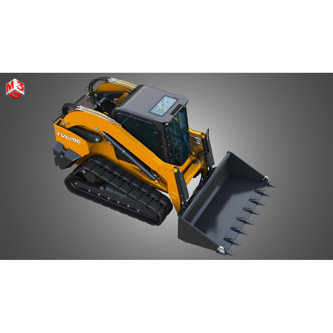 TV620B Compact Track Loader 3D Model – High Poly Vehicle Asset, FBX - View 23