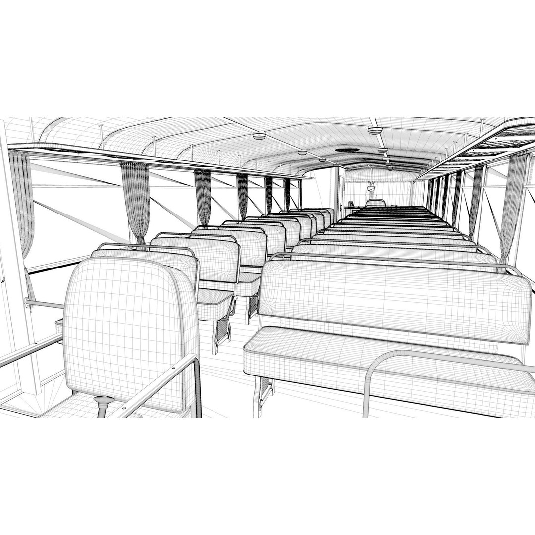 Uerdingen VT 95 Railbus 3D Model – Detailed Train Asset, FBX & C4D - View 12