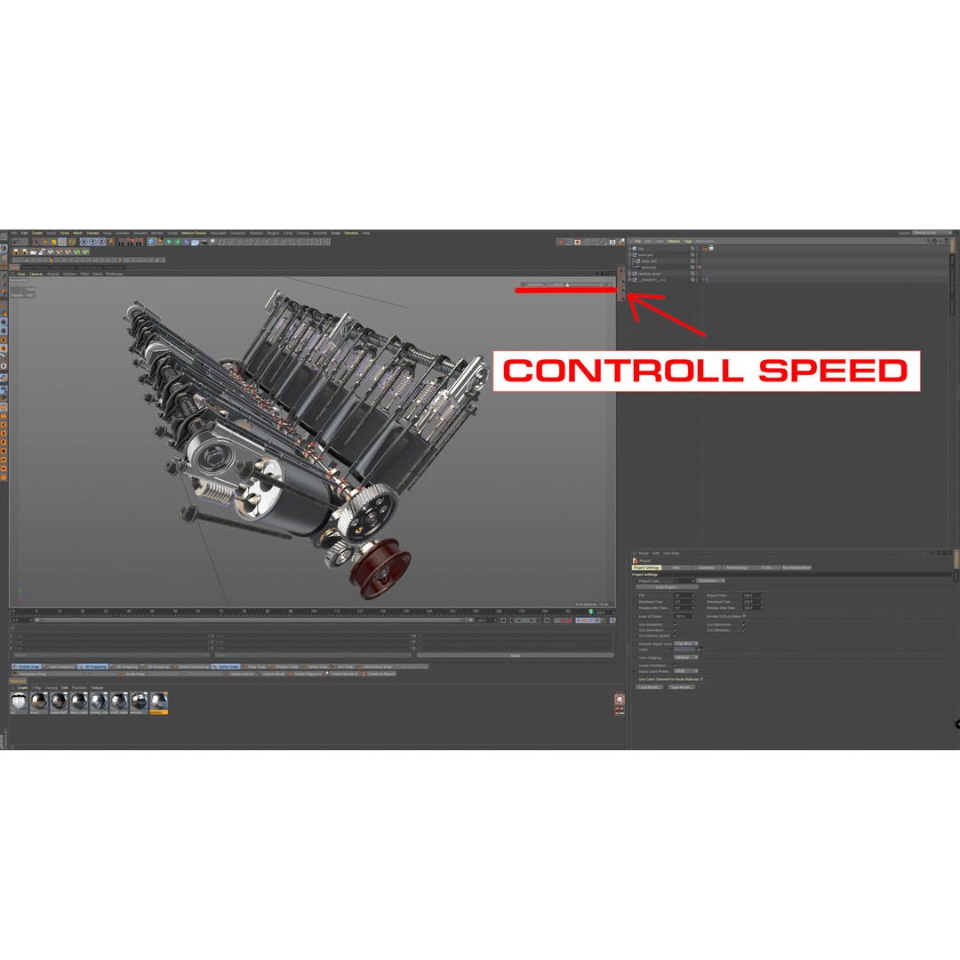 V12 Engine 3D Model – Working Animated Vehicle Part, FBX, PBR - View 27