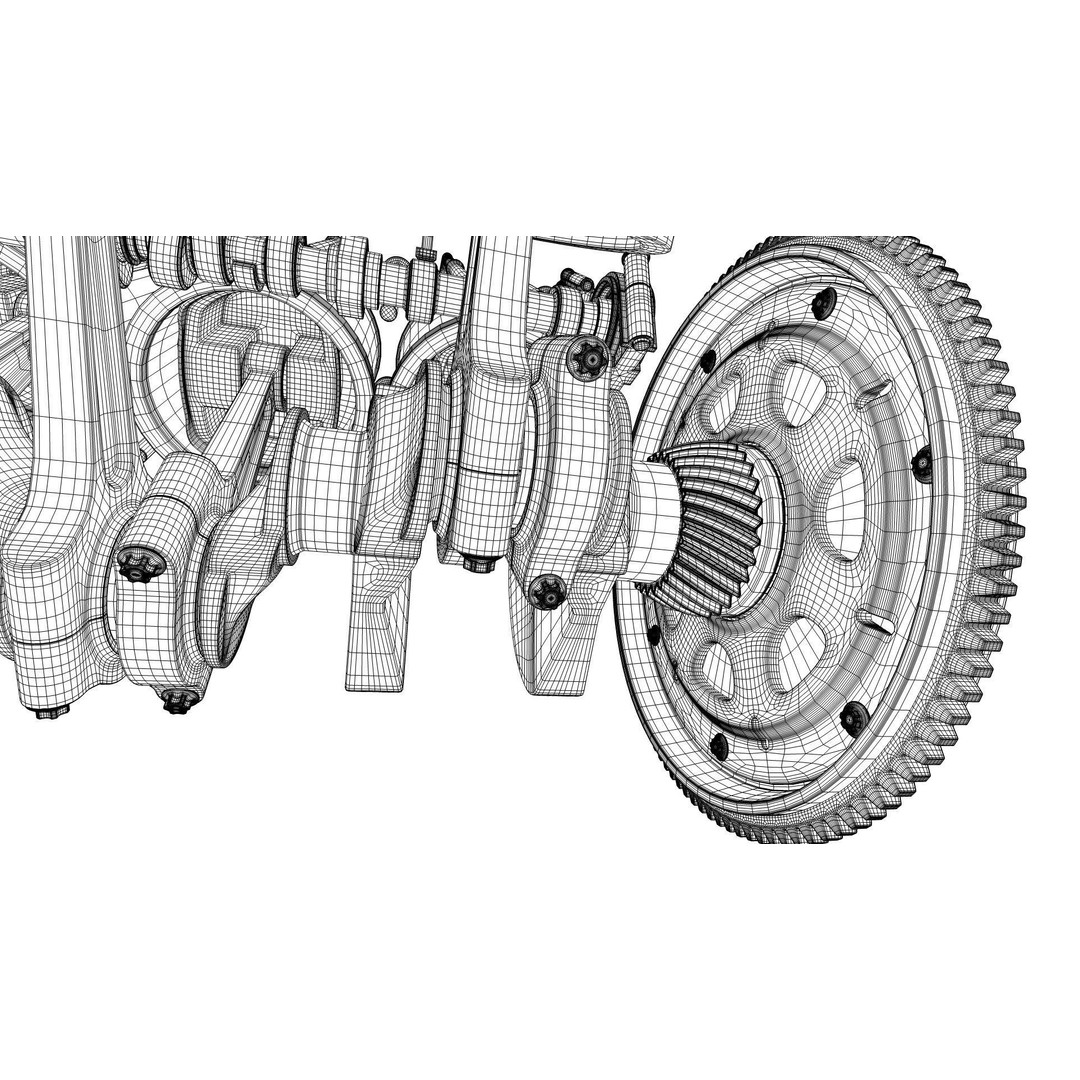 V12 Engine 3D Model – Working Animated Vehicle Part, FBX, PBR - View 33