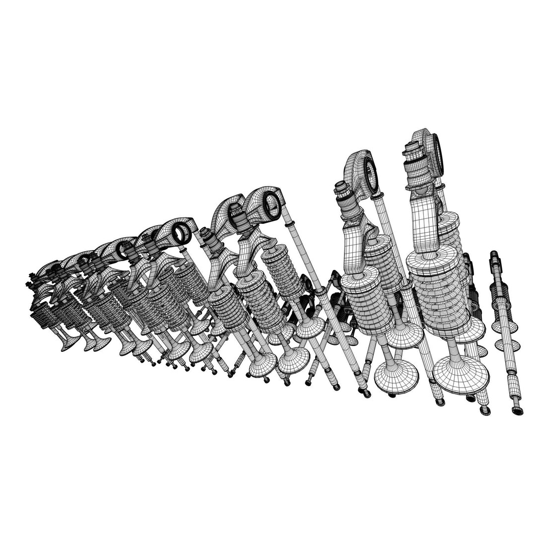 V12 Engine 3D Model – Working Animated Vehicle Part, FBX, PBR - View 37