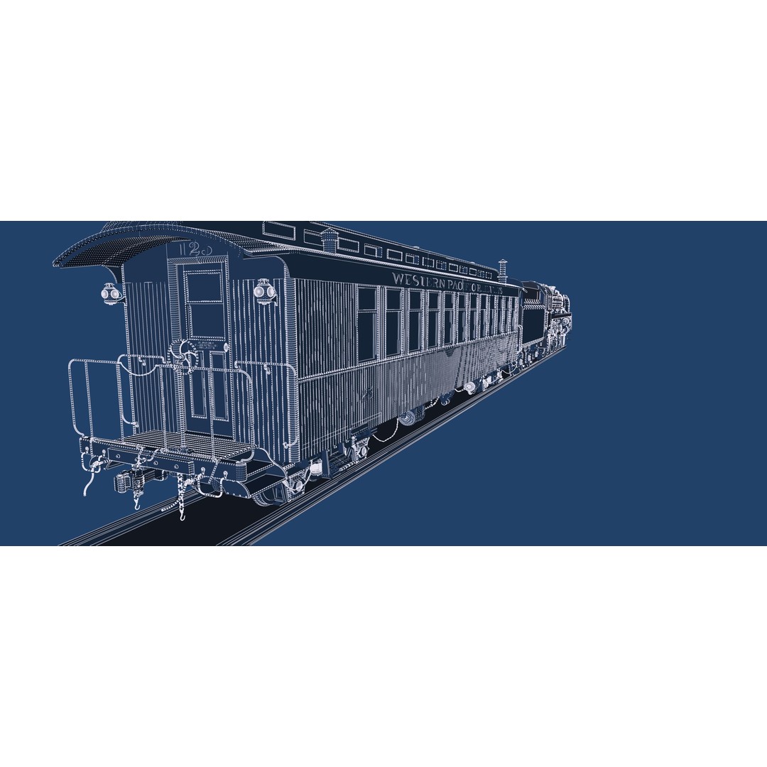 Steam Train 3D Model – Detailed Vintage Locomotive, SketchUp & FBX