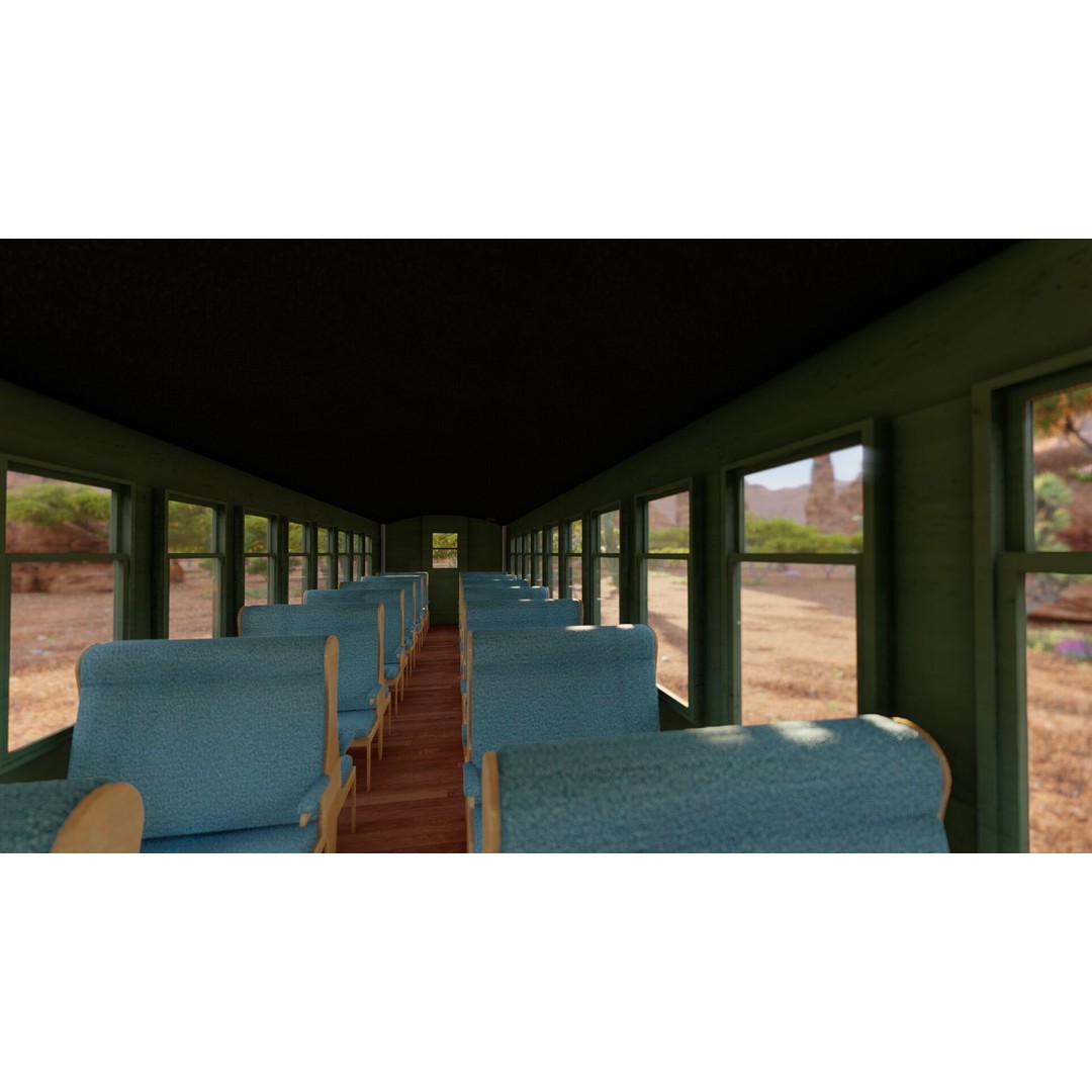 Steam Train 3D Model – Detailed Vintage Locomotive, SketchUp & FBX - View 12