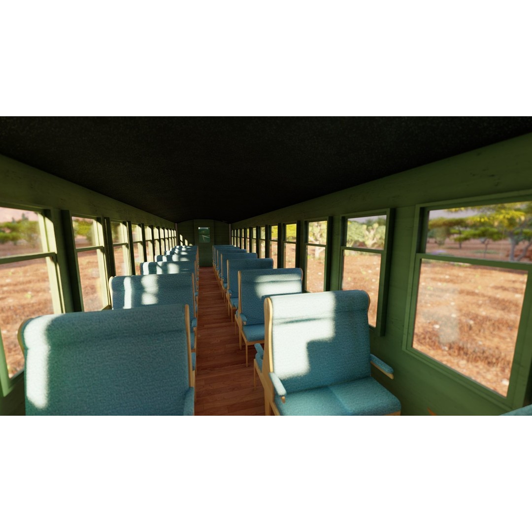 Steam Train 3D Model – Detailed Vintage Locomotive, SketchUp & FBX - View 13