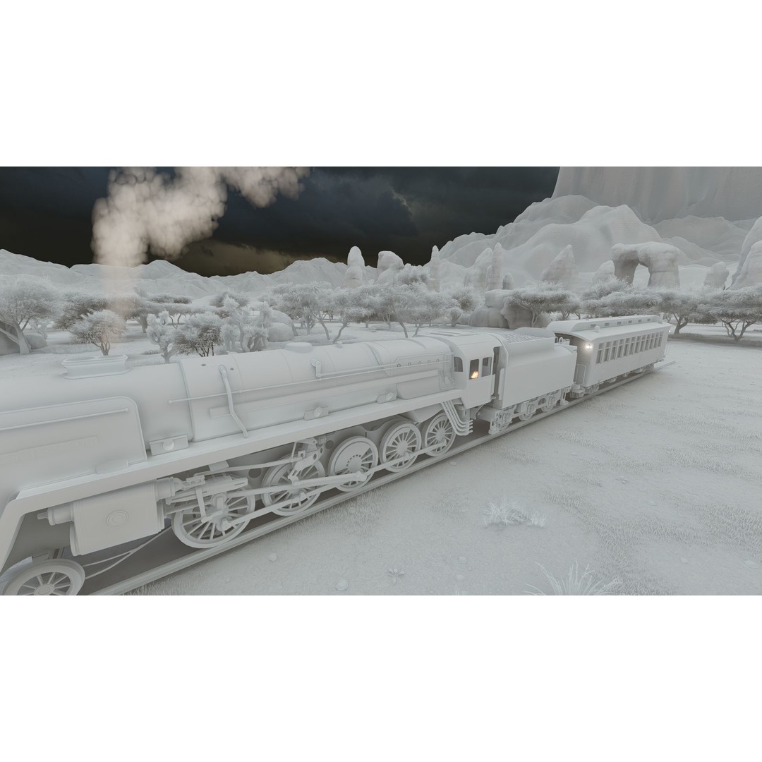Steam Train 3D Model – Detailed Vintage Locomotive, SketchUp & FBX - View 25