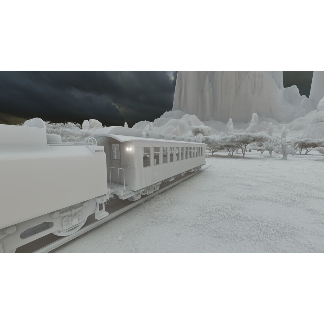 Steam Train 3D Model – Detailed Vintage Locomotive, SketchUp & FBX - View 26