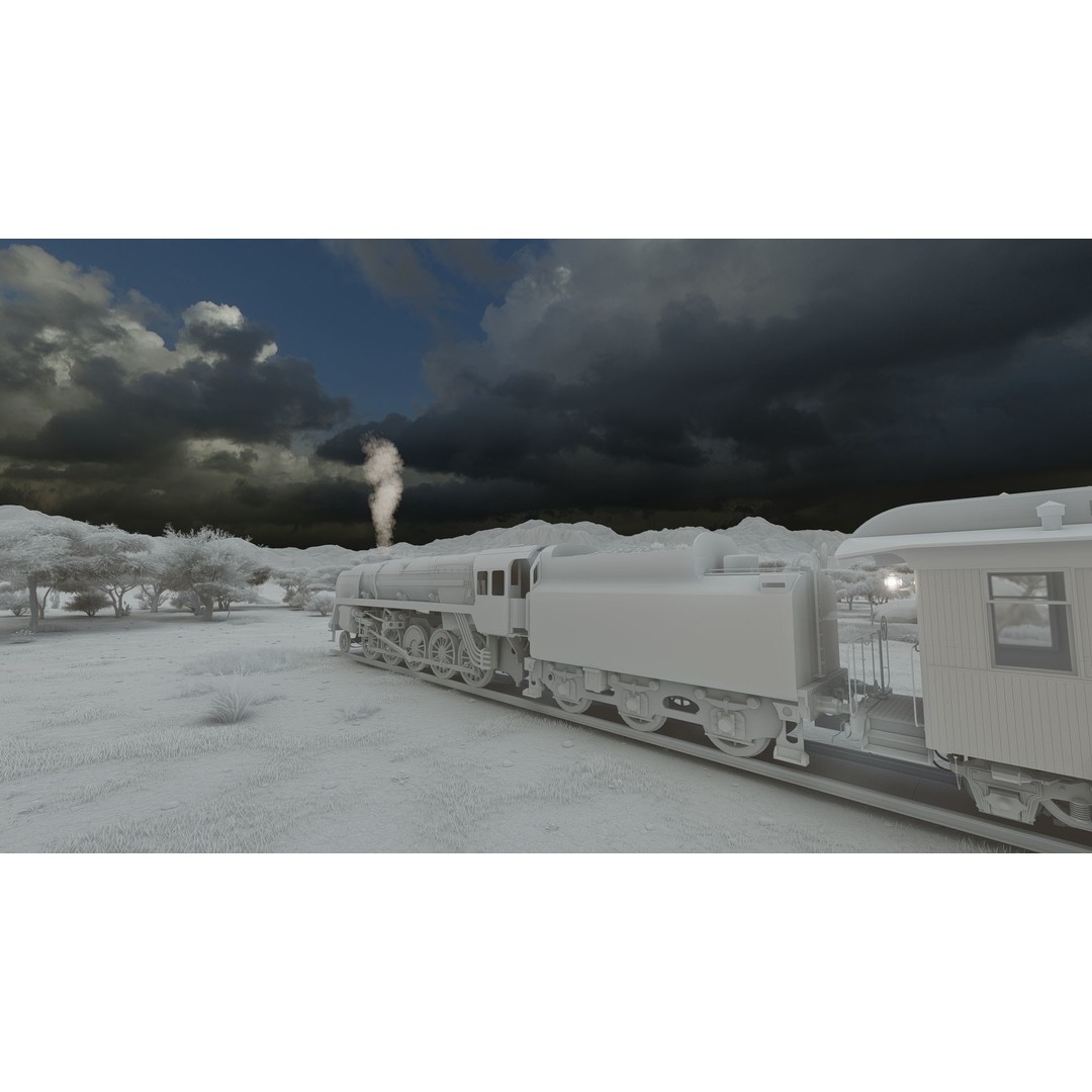 Steam Train 3D Model – Detailed Vintage Locomotive, SketchUp & FBX - View 28