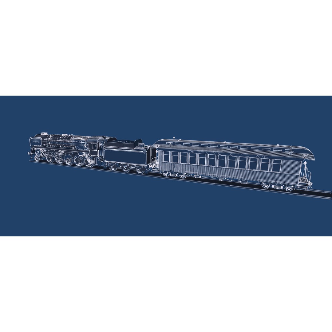 Steam Train 3D Model – Detailed Vintage Locomotive, SketchUp & FBX - View 31