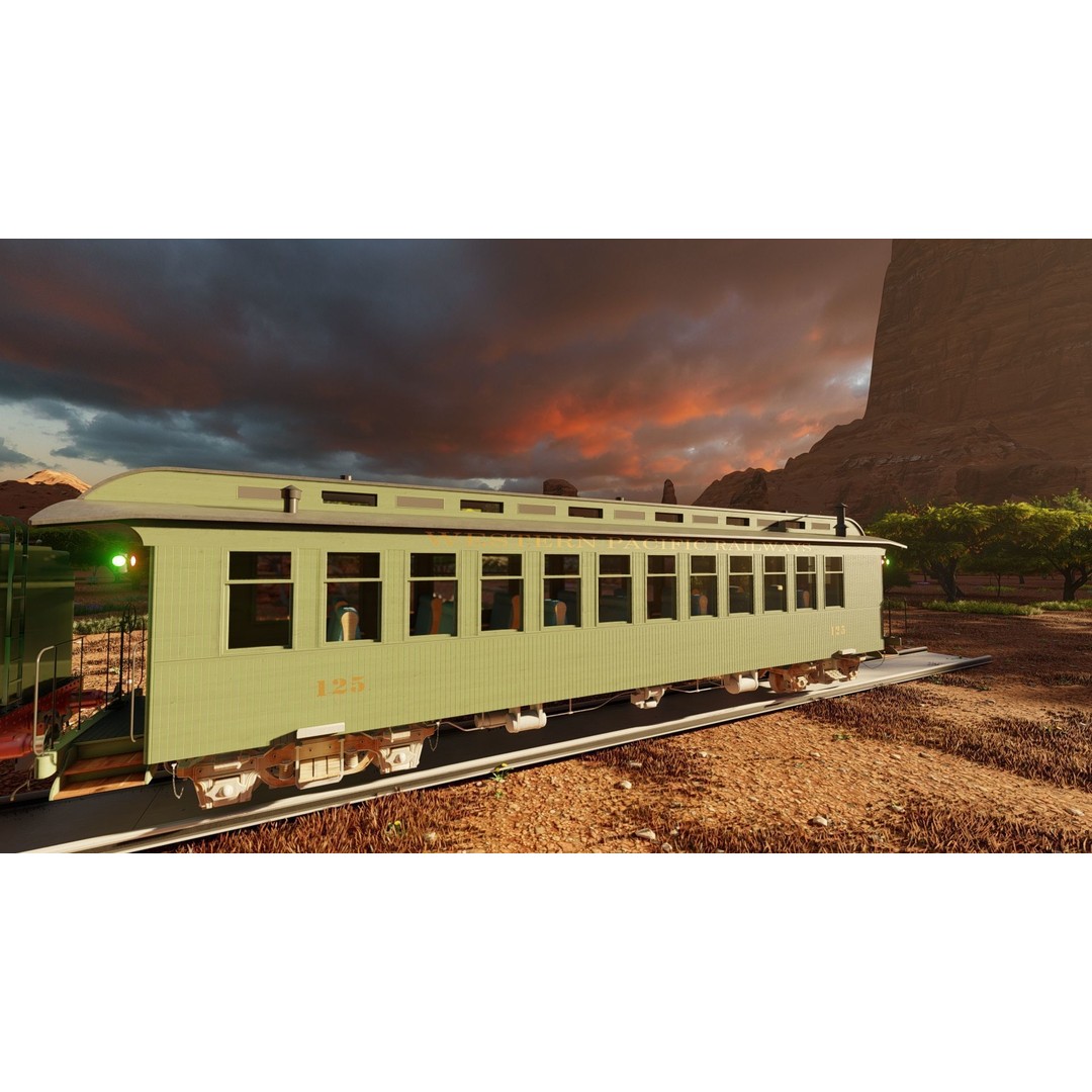 Steam Train 3D Model – Detailed Vintage Locomotive, SketchUp & FBX - View 7