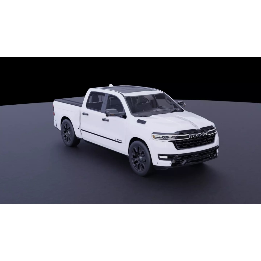 Dodge RAM 1500 RAMCHARGER 3D Model – High Fidelity Vehicle Asset, FBX - View 12