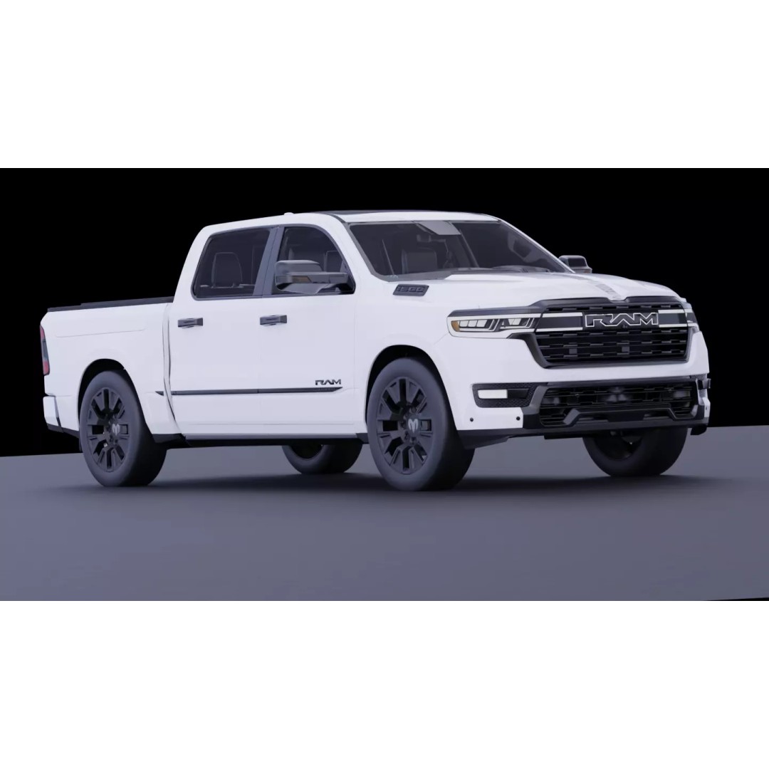 Dodge RAM 1500 RAMCHARGER 3D Model – High Fidelity Vehicle Asset, FBX - View 14