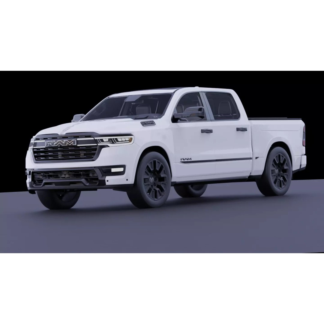 Dodge RAM 1500 RAMCHARGER 3D Model – High Fidelity Vehicle Asset, FBX - View 15