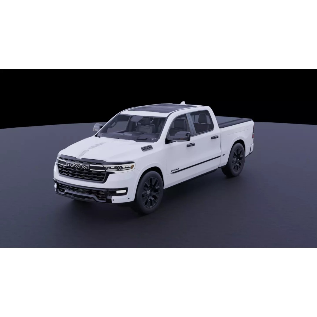 Dodge RAM 1500 RAMCHARGER 3D Model – High Fidelity Vehicle Asset, FBX - View 2