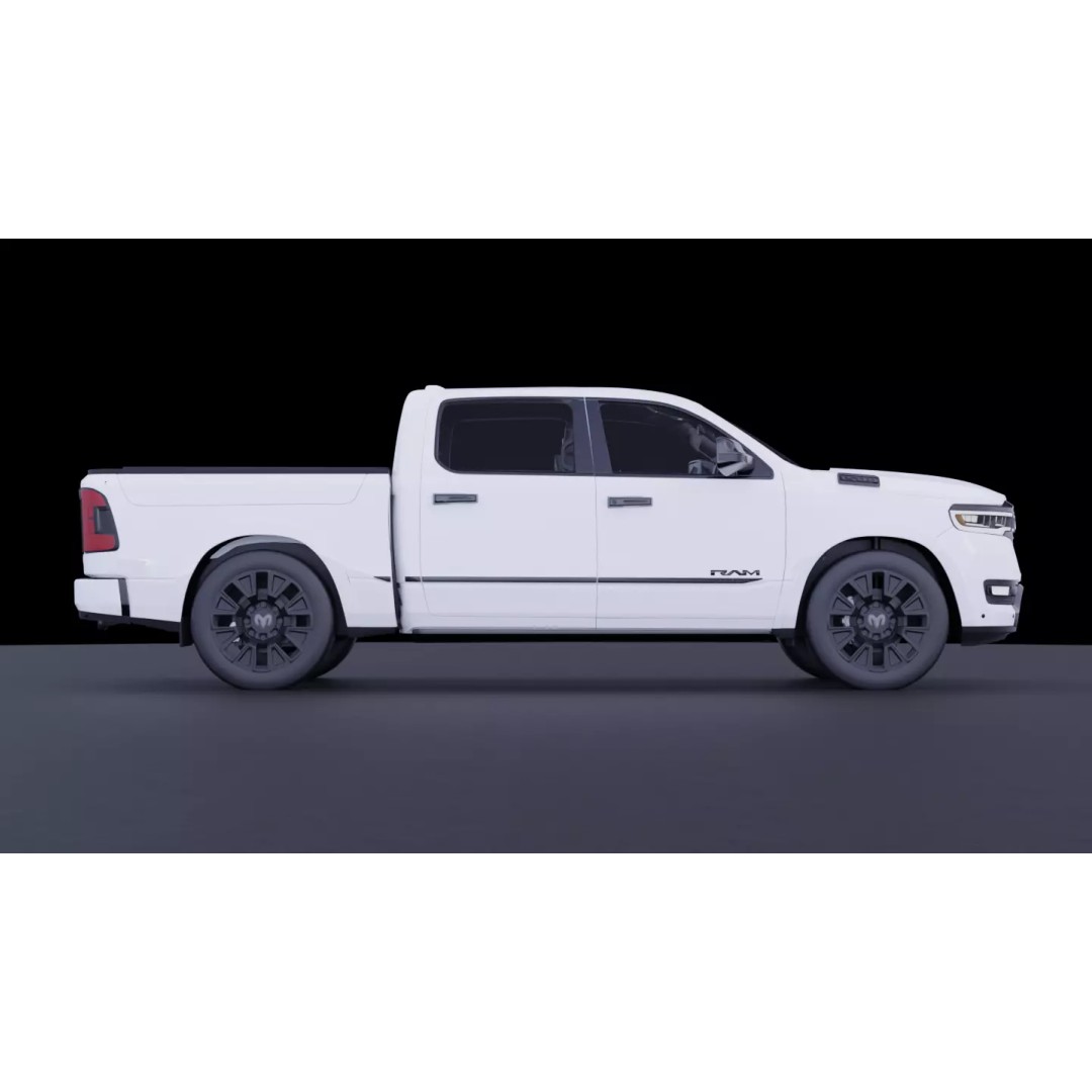 Dodge RAM 1500 RAMCHARGER 3D Model – High Fidelity Vehicle Asset, FBX - View 9