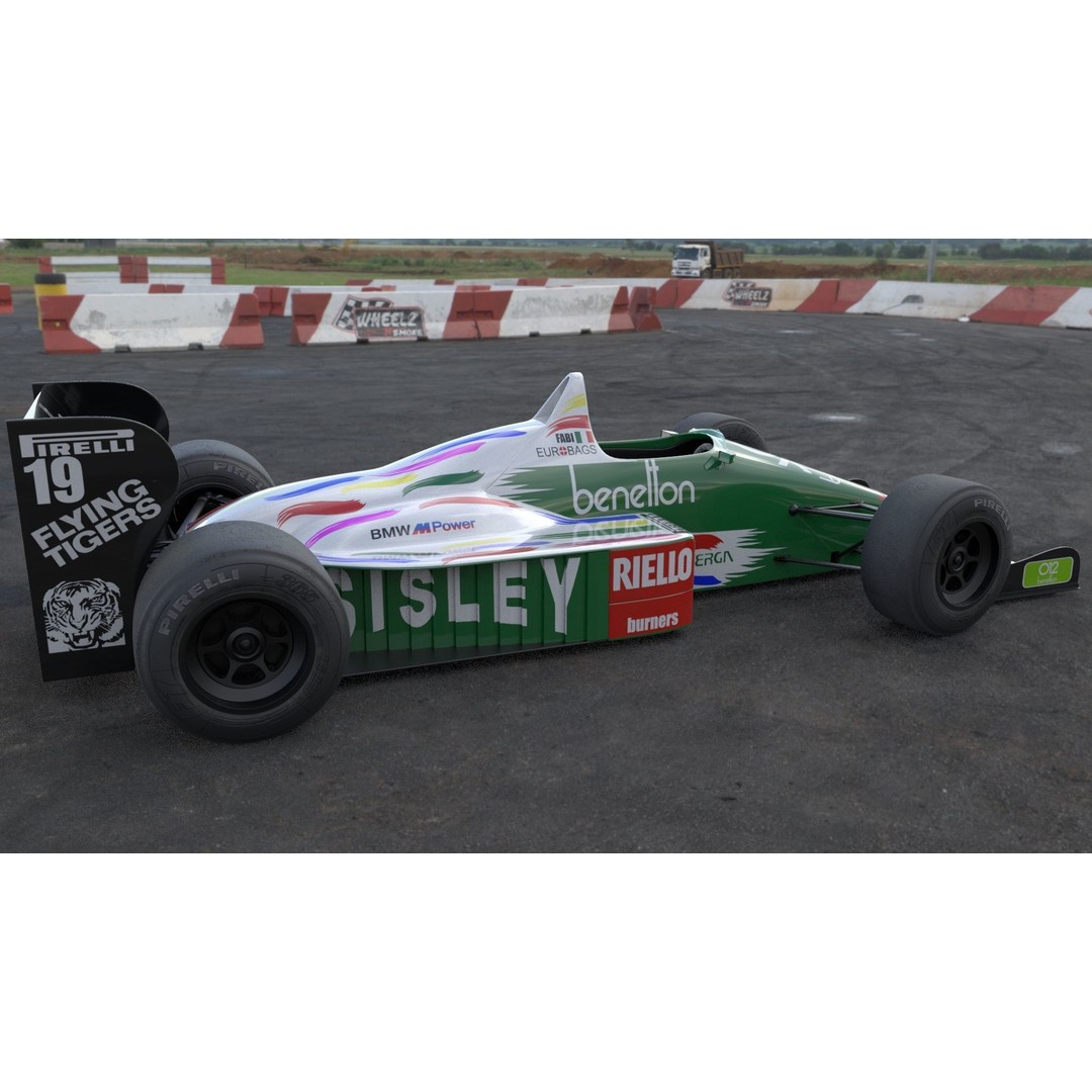 Benetton B186 3D Model – Iconic Racing Car, PBR Textured, FBX - View 12