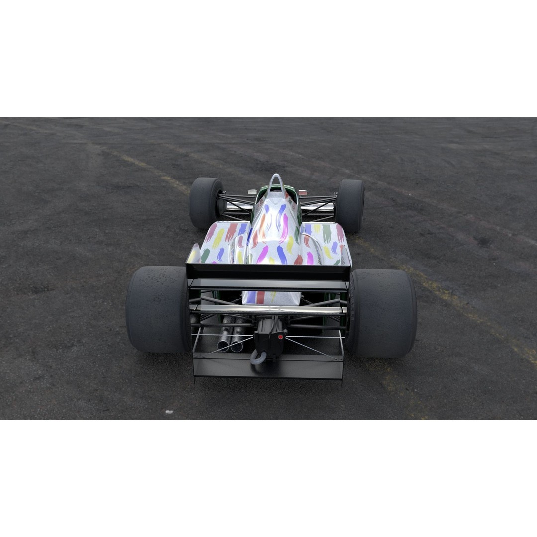 Benetton B186 3D Model – Iconic Racing Car, PBR Textured, FBX - View 13