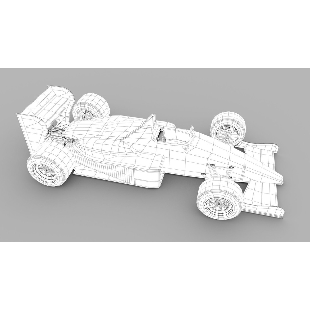 Benetton B186 3D Model – Iconic Racing Car, PBR Textured, FBX - View 14