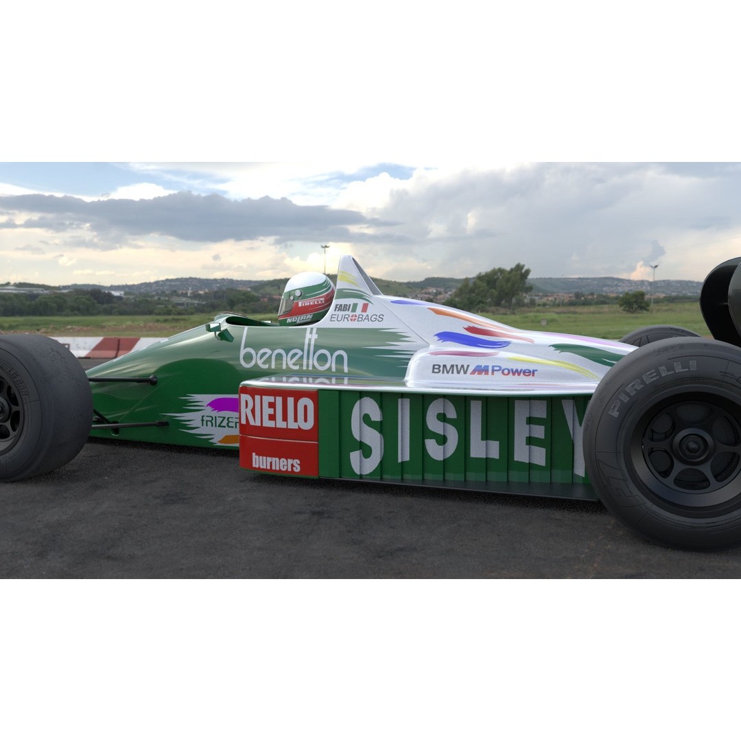 Benetton B186 3D Model – Iconic Racing Car, PBR Textured, FBX - View 5
