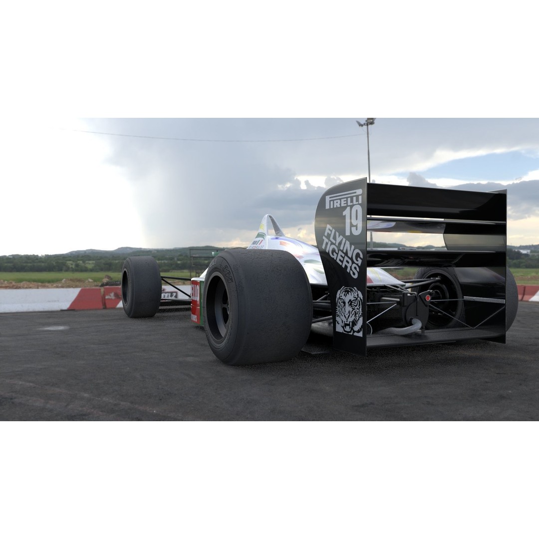 Benetton B186 3D Model – Iconic Racing Car, PBR Textured, FBX - View 8