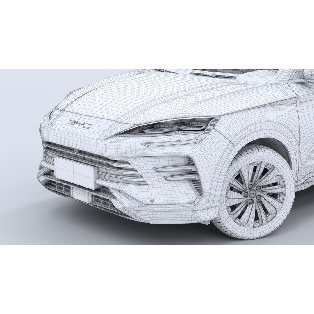 2024 BYD Seal U 3D Model – Hybrid SUV with Interior, FBX & OBJ Formats - View 31