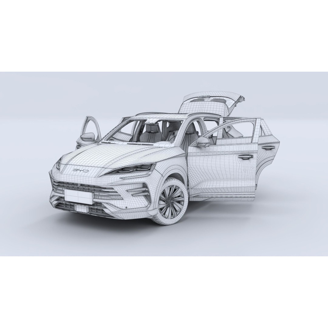2024 BYD Seal U 3D Model – Hybrid SUV with Interior, FBX & OBJ Formats - View 32