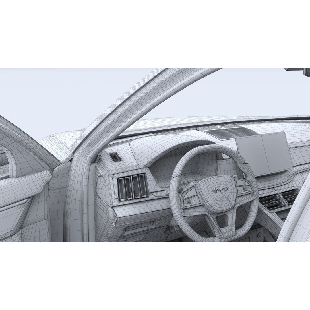 2024 BYD Seal U 3D Model – Hybrid SUV with Interior, FBX & OBJ Formats - View 33