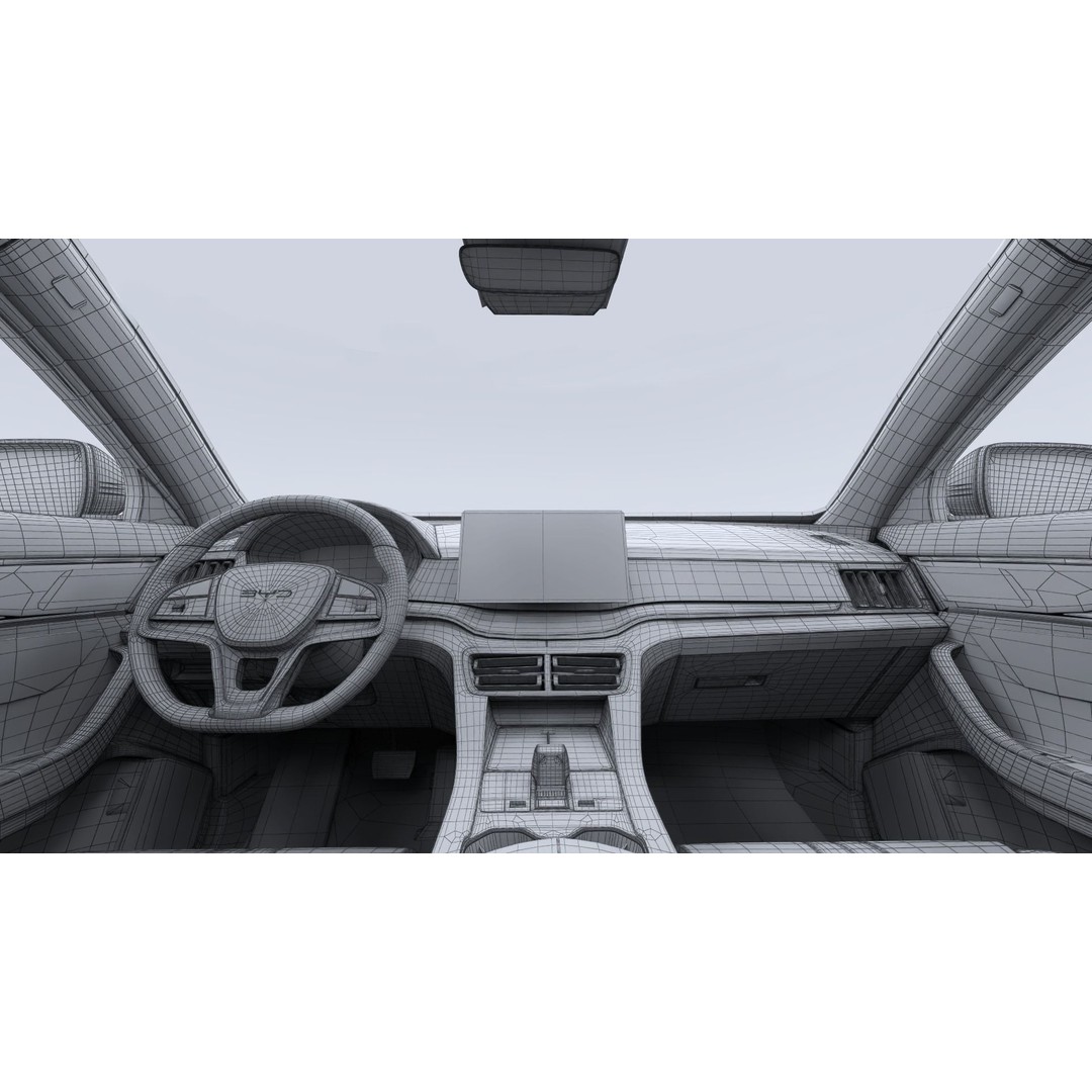 2024 BYD Seal U 3D Model – Hybrid SUV with Interior, FBX & OBJ Formats - View 34