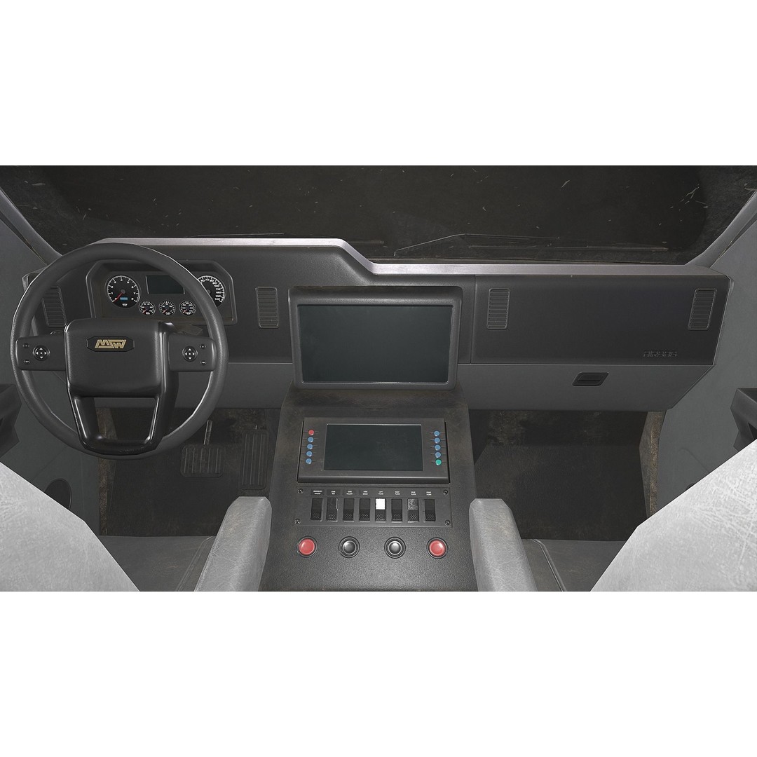 Ambulance 3D Model – Low Poly Game Ready Vehicle with Interior - View 14