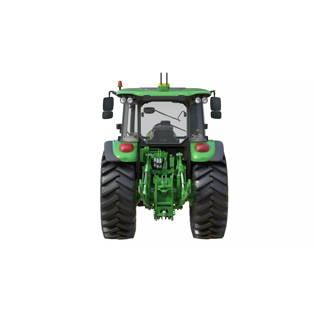 John Deere 5130M Tractor 3D Model – Low Poly PBR Game Asset, FBX, Blender - View 10