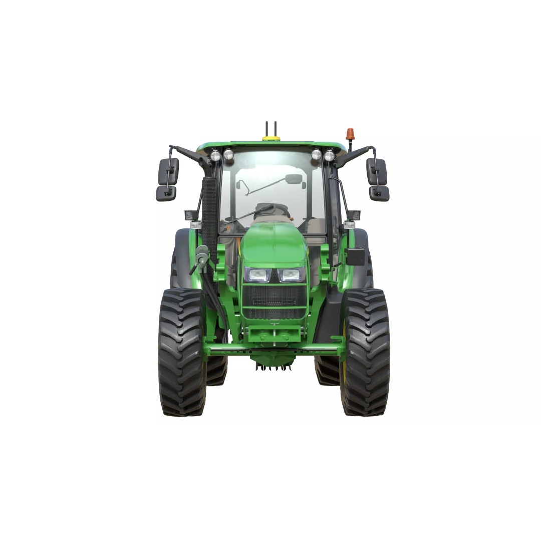 John Deere 5130M Tractor 3D Model – Low Poly PBR Game Asset, FBX, Blender - View 9