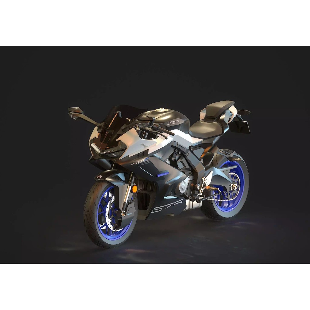 CF Moto 675 SR R 2025 3D Model – Realistic Motorcycle Base Mesh - View 2
