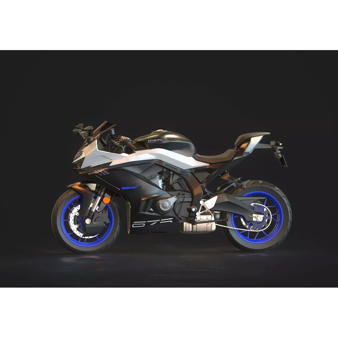 CF Moto 675 SR R 2025 3D Model – Realistic Motorcycle Base Mesh - View 3