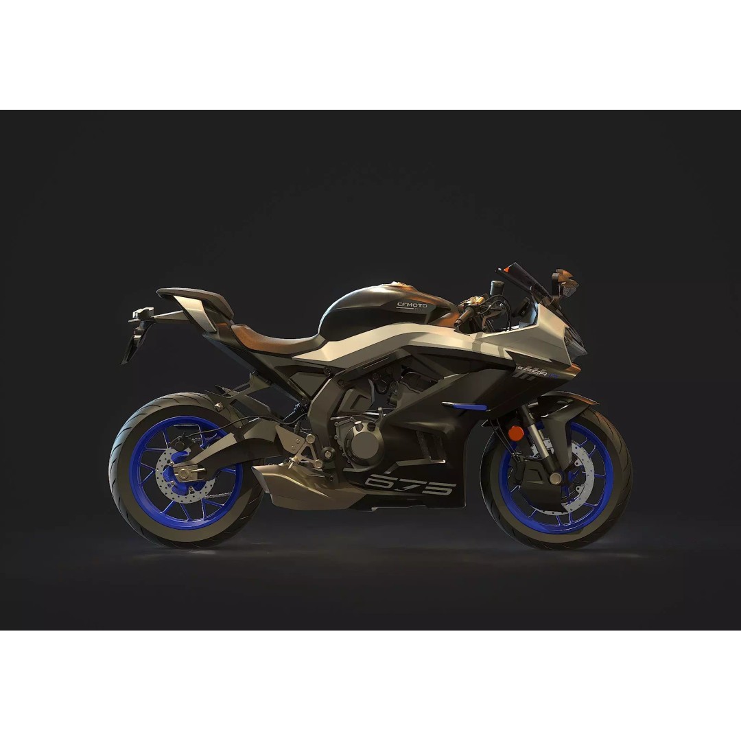 CF Moto 675 SR R 2025 3D Model – Realistic Motorcycle Base Mesh - View 5