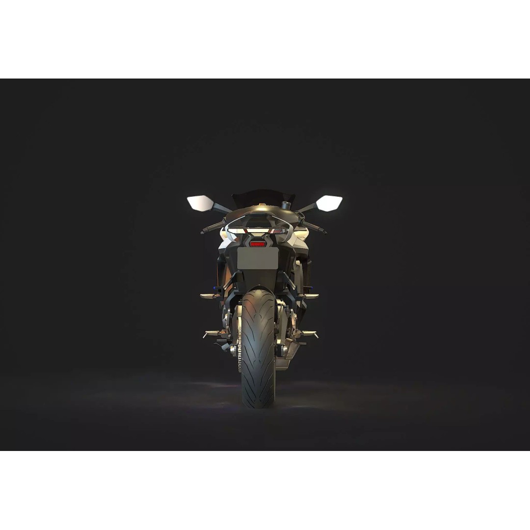 CF Moto 675 SR R 2025 3D Model – Realistic Motorcycle Base Mesh - View 7