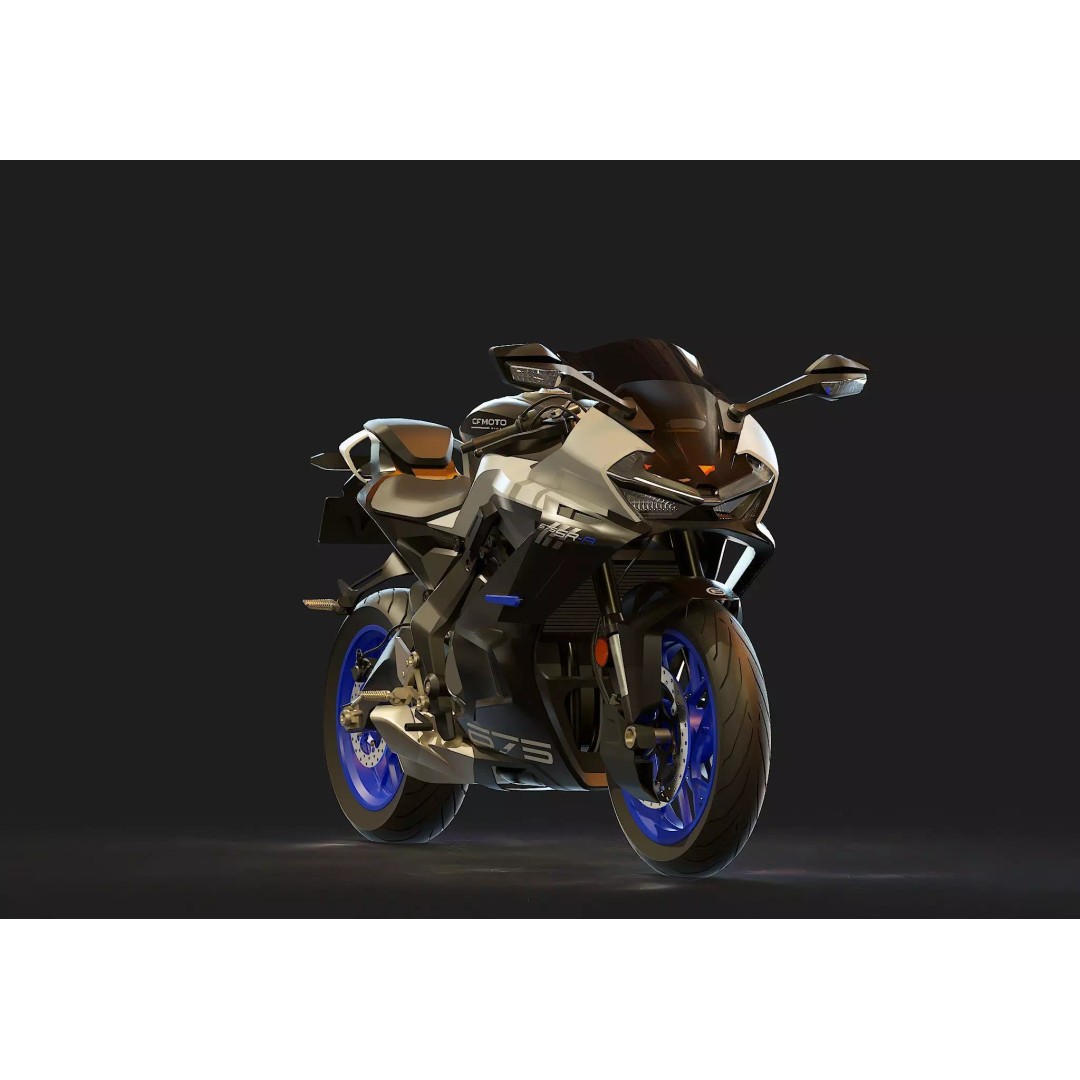 CF Moto 675 SR R 2025 3D Model – Realistic Motorcycle Base Mesh - View 8