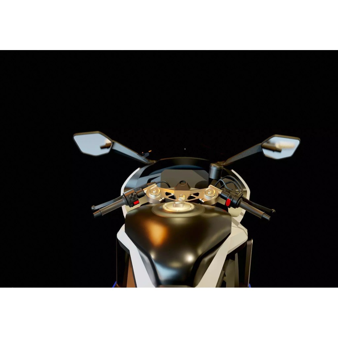 CF Moto 675 SR R 2025 3D Model – Realistic Motorcycle Base Mesh - View 9